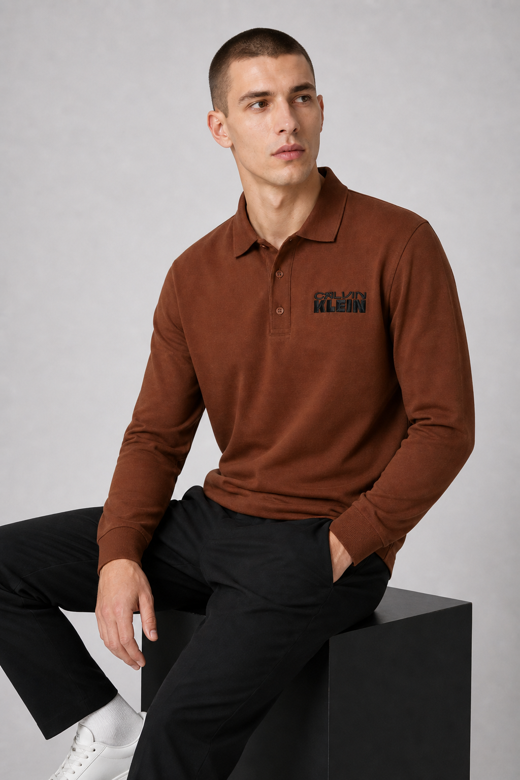 Calvin Klein Langarm-Polo